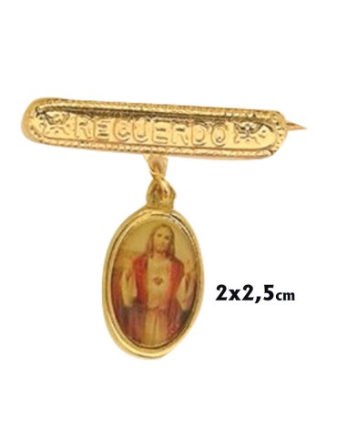 Broche Dorado Con Alfiler Recuerdo...