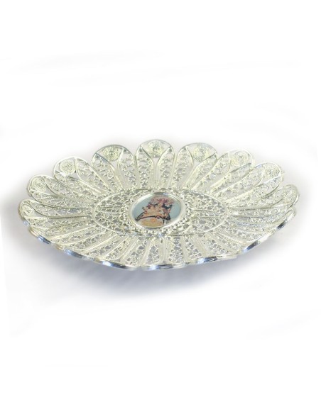 Bandeja Filigrana Tradicional Oval Sin Asas Para Personalizar