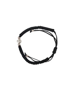 Pulsera macrame negra con...