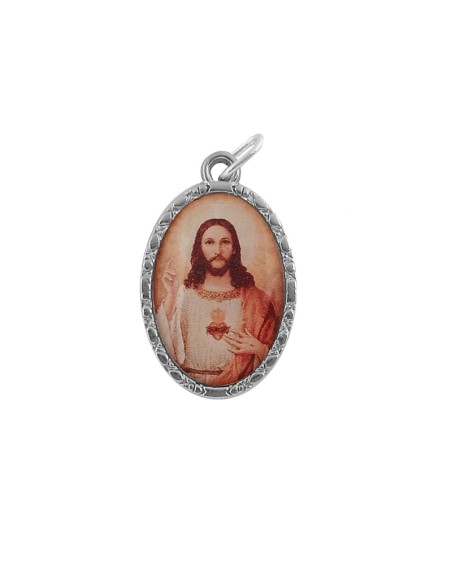 Estuche Bendicion Sagrado Corazon  7X5 Cm Con Medalla Foto