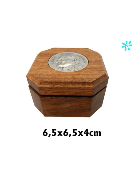 Caja Madera Olivo Para Rosario Con Medallon Metal Modelos Surtidos