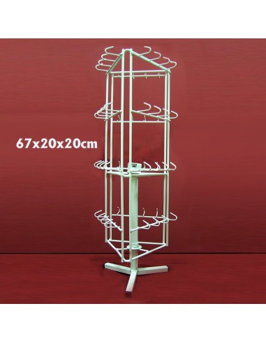 Expositor De Mesa Giratorio 48 Ganchos Triangular