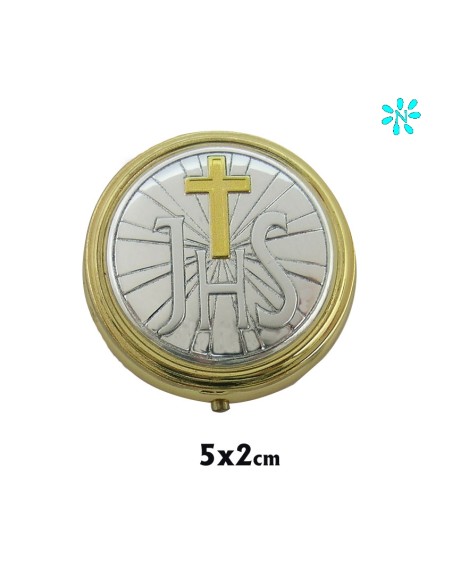 Caja Dorada Con Placa Superior Bicolor Jhs 5X2 Cm