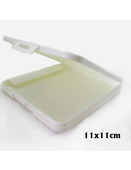Portamascarillas Plastico 11X11cm Blanco