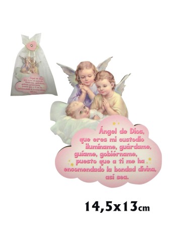 Medalla Cuna Dos Angeles Rosa...