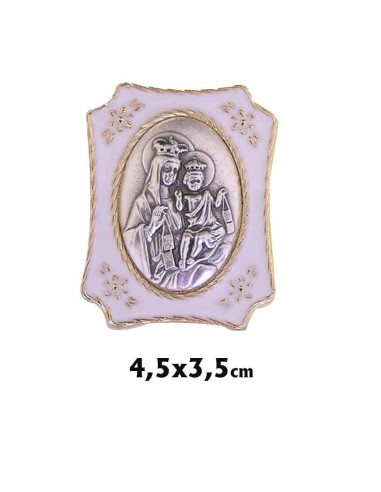 Placa Metal Dorada 4. 5X3. 5Cm Virgen...