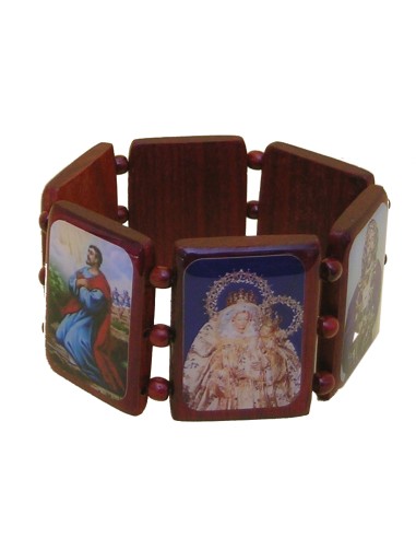 Pulsera Madera Elastica Rectangular...