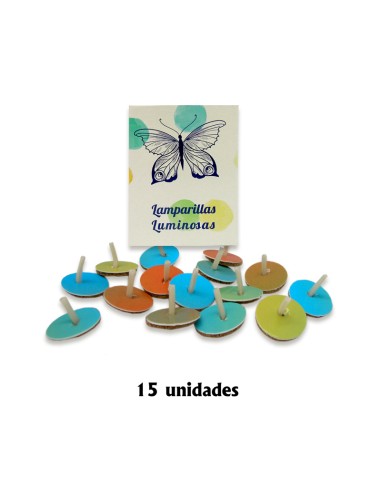 Mariposas Caja Lamparillas Luminosas corcho pequeño