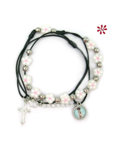 Pulsera Flores Fimo Varios Colores...