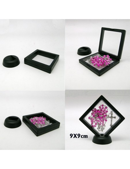 Caja Con Gel Borde Negro 9X9cm Con Base Separada