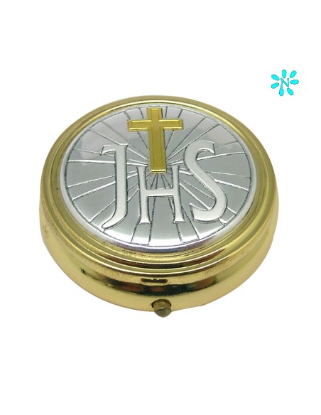 Caja Dorada Con Placa Superior Bicolor Jhs 5X2 Cm