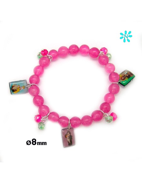 Pulsera Infantil Elastica Plastico Colores Surtidos Con Escapularios