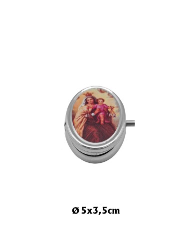 Pastillero Oval Plateado Largo 5cm...