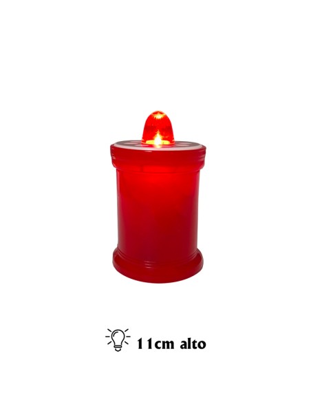 Velon A Pilas Rojo Luz Parpadeante Parte Superior Blanca