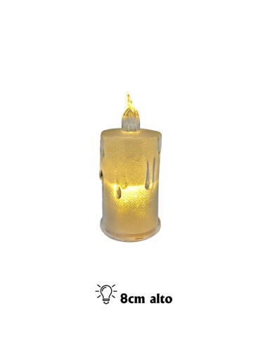 Velita Navidad 8Cm A Pilas Transparente
