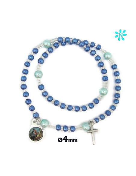 Juego Colgante Redondo 2. 3Cm Y Pendientes Acero San Benito