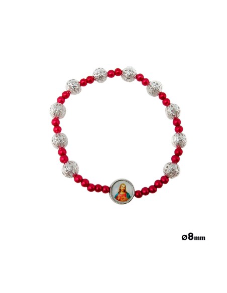 Juego Colgante Redondo 2. 4Cm Y Pendientes Acero Disco Borde Rayado Y Cruz Interna