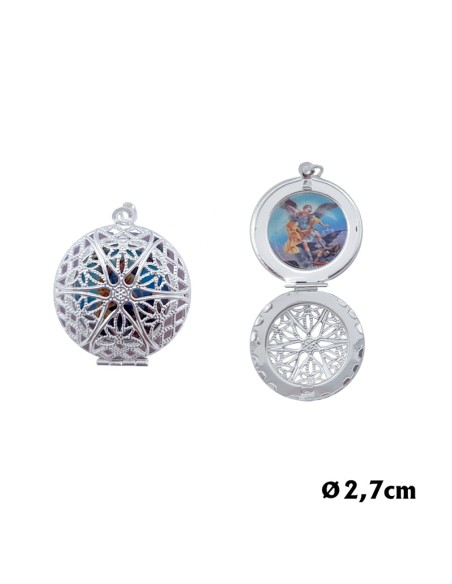 Pulsera Sagrada Familia Y Espiritu Santo Cordon Fino Azul Centro Giratorio