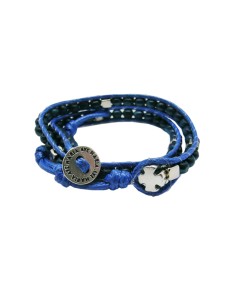 Pulsera Rosario Madera Azul...