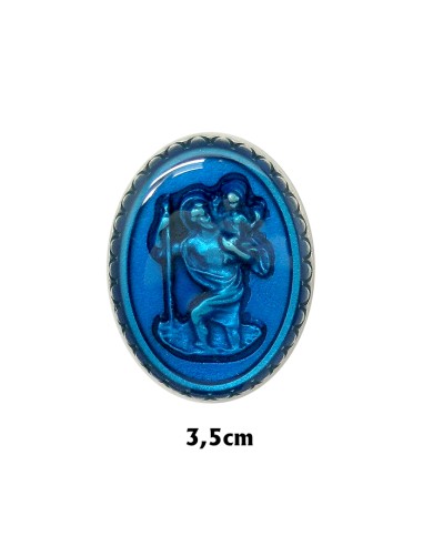 Placa Coche San Cristobal Niquel Oval...
