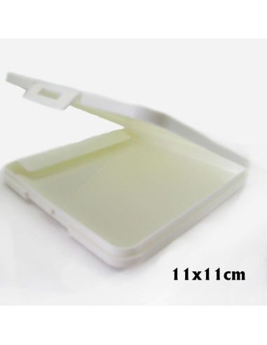 Portamascarillas Plastico 11X11cm Blanco