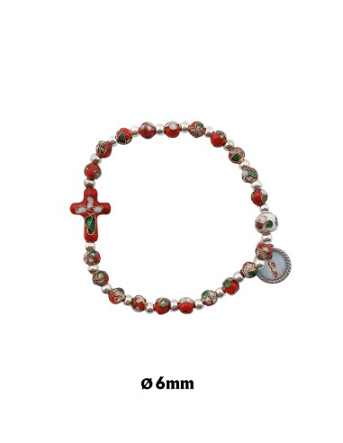 Pulsera Cuerda Con Ceramica Blanca Y...