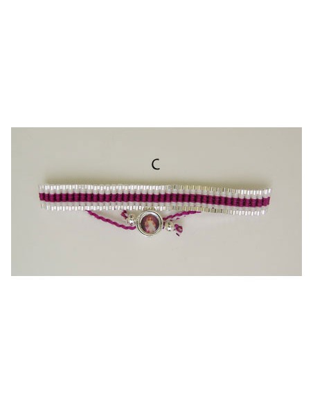 Pulsera De Hilo Y Rollos Redondos Entrelazados En Colores Surtidos