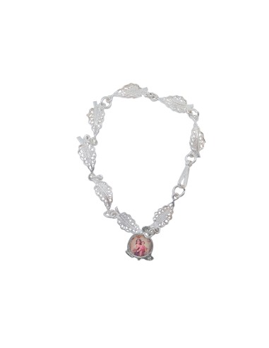 Pulsera Alpaca Hojas De Parra