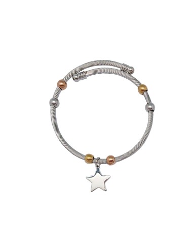 Pulsera Acero Blanco Rayado Con...