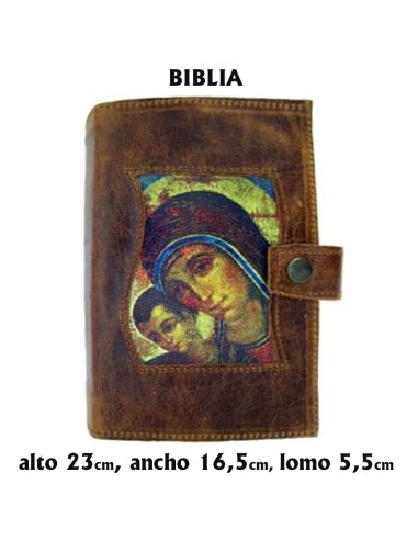 Funda Biblia Jerusalen Ddb Serigrafiada Virgen Con Niño Kiko