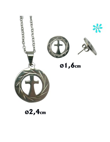 Juego Colgante Redondo 2. 4 Cm Y...