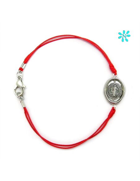 Juego Colgante Redondo 1. 5Cm Y Pendientes Acero Disco Zirconitas Y Cruz Interna