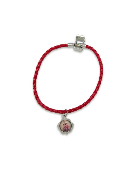 Pulsera Trenzada Marron Personalizable Con Cierre Metal