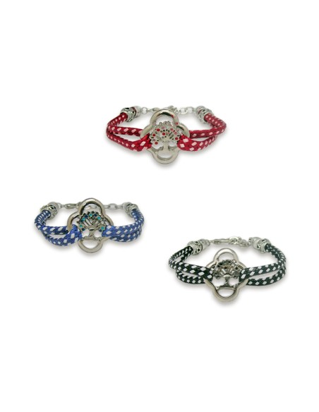 Pulsera Trenzada Marron Personalizable Con Cierre Metal