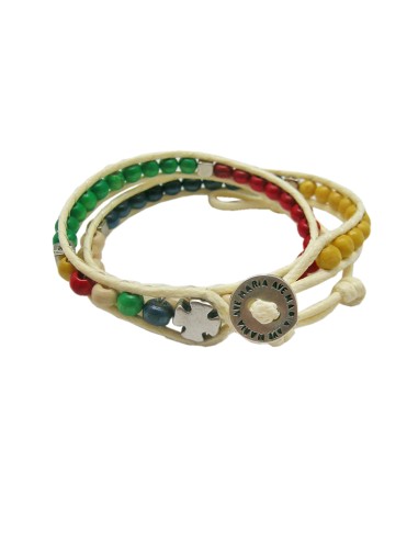 Pulsera Rosario Madera Misionera Bola...