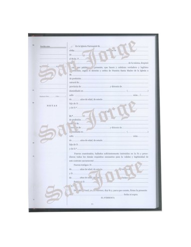 Libro Registro Matrimonios