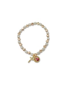 Pulsera Dorada Bola Oval...
