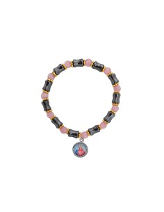 Pulsera Rosario Madera Roja...