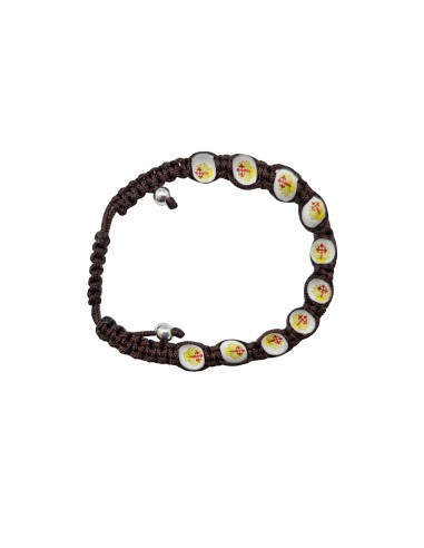 Pulsera Cuerda Santiago Marron 6X7mm...