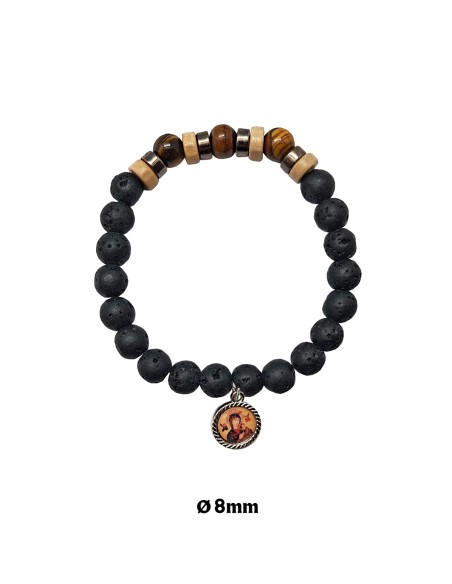 Pulsera Acero Dorada con Cristales Colores Surtidos