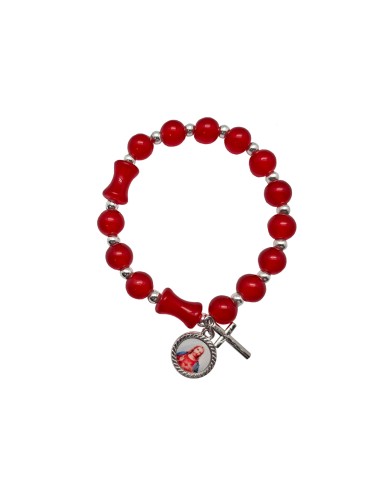 Pulsera Elastica cristal rojo 8mm...
