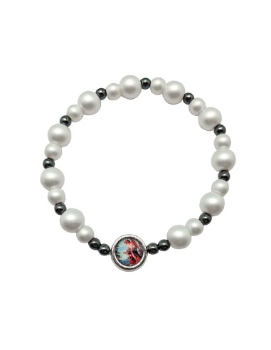 Pulsera Elastica cristal blanco...